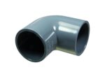 PVC-U Winkel 90° 2fach Klebemuffe