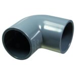 PVC-U Winkel 90° 2fach Klebemuffe