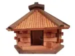 Vogelhaus 6-eckig mit Futtersilo