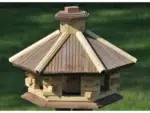 Vogelhaus 6-eckig mit Futtersilo – Bild 4